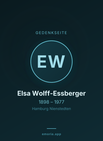 Gedenkportrait von Elsa Wolff-Essberger