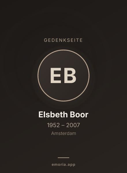 Gedenkportrait von Elsbeth Boor