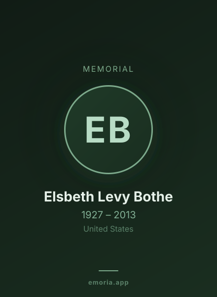 Memorial portrait of Elsbeth Levy Bothe