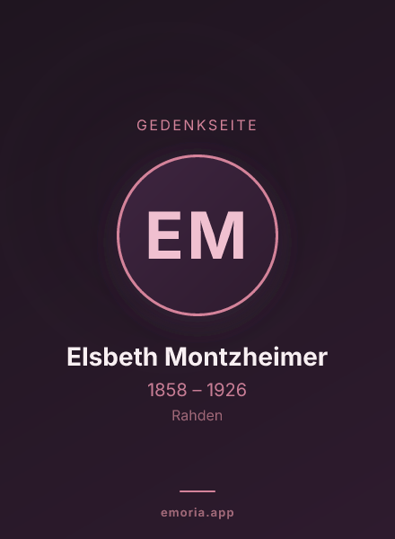 Gedenkportrait von Elsbeth Montzheimer