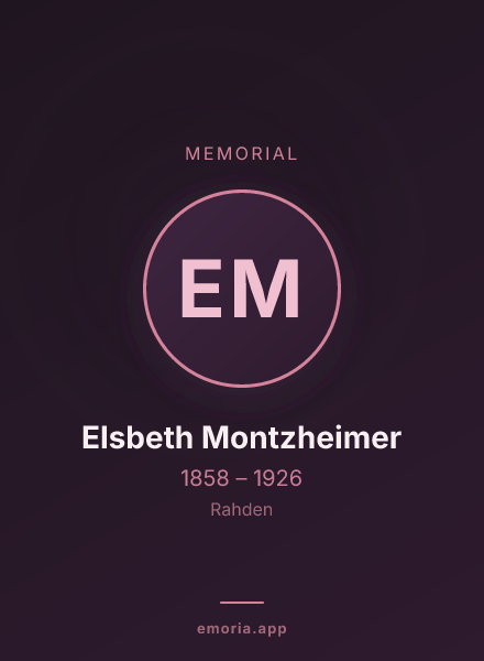 Memorial portrait of Elsbeth Montzheimer