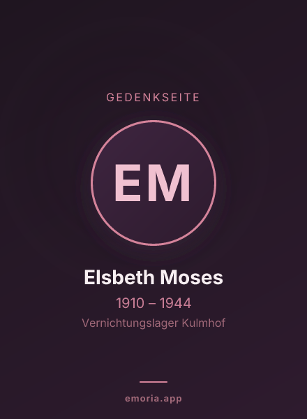 Gedenkportrait von Elsbeth Moses