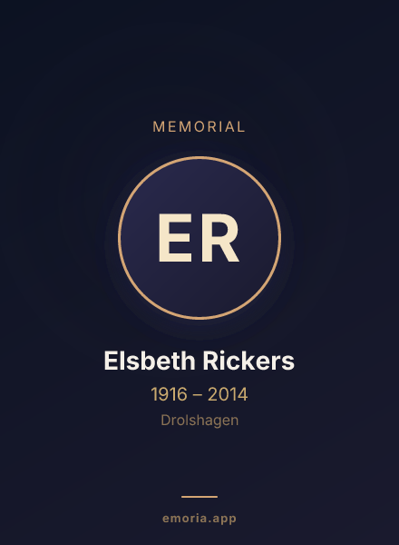Memorial portrait of Elsbeth Rickers