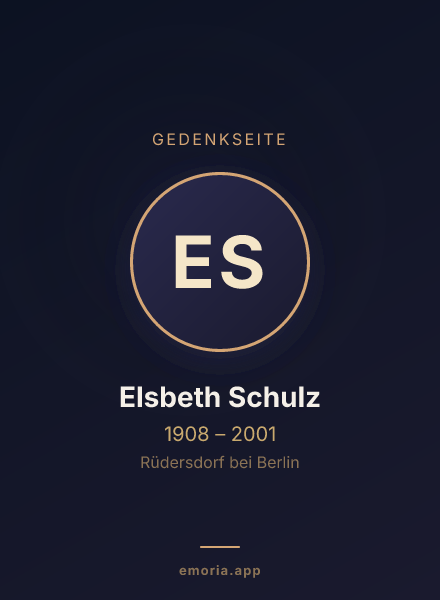 Gedenkportrait von Elsbeth Schulz