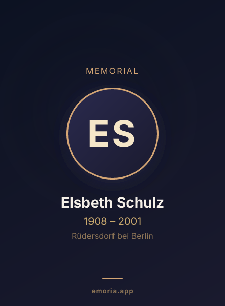 Memorial portrait of Elsbeth Schulz