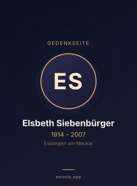 Gedenkportrait von Elsbeth Siebenbürger
