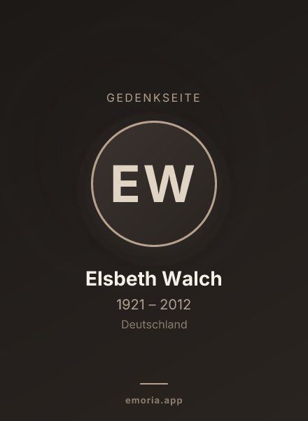 Gedenkportrait von Elsbeth Walch