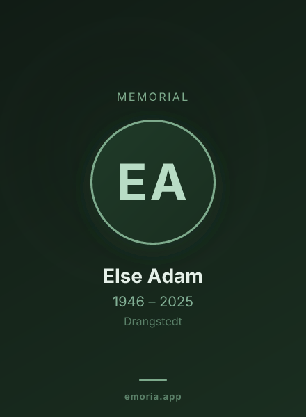 Memorial portrait of Else Adam