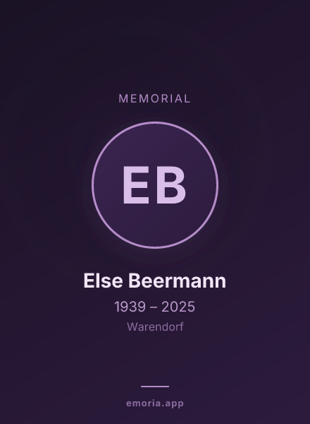 Memorial portrait of Else Beermann