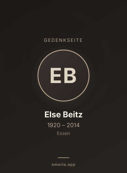 Gedenkportrait von Else Beitz