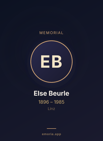 Memorial portrait of Else Beurle