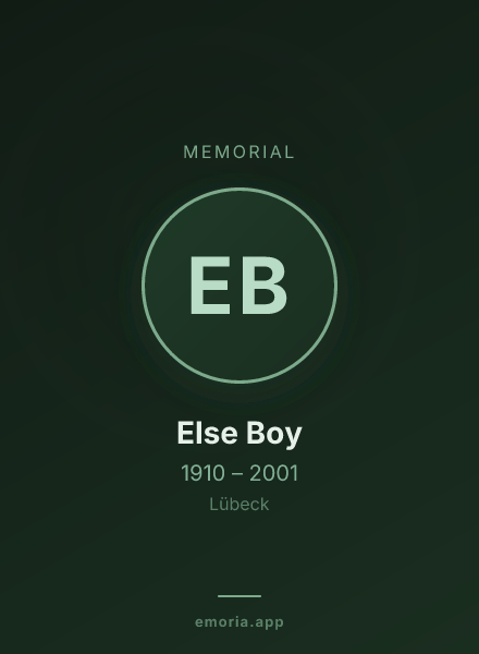 Memorial portrait of Else Boy