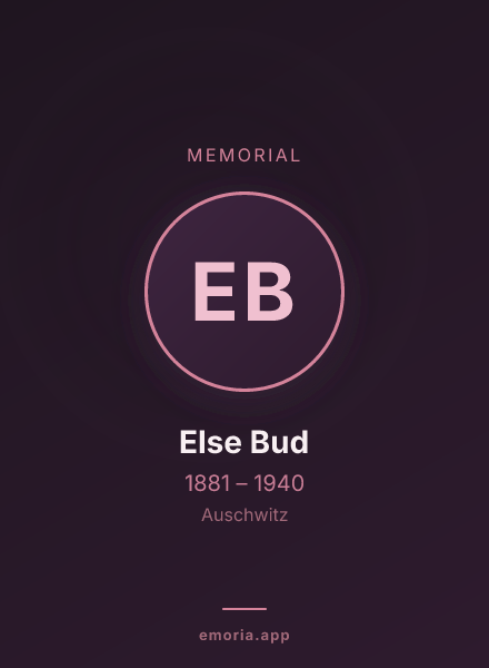 Memorial portrait of Else Bud