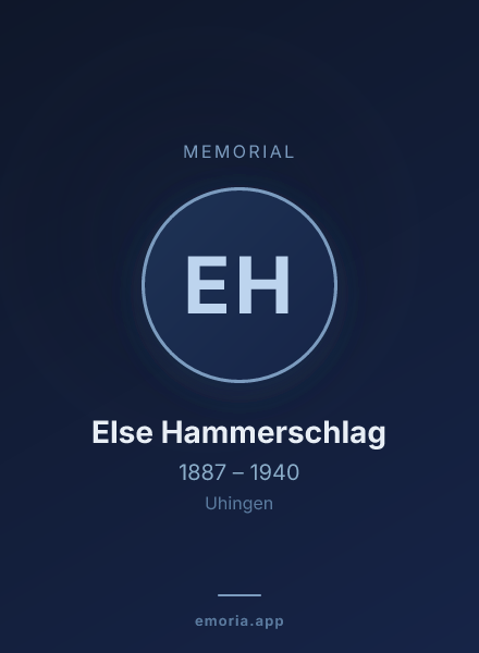 Memorial portrait of Else Hammerschlag