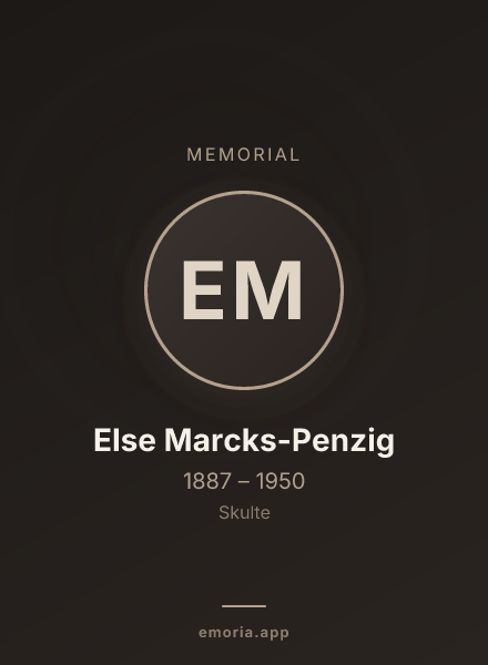 Memorial portrait of Else Marcks-Penzig