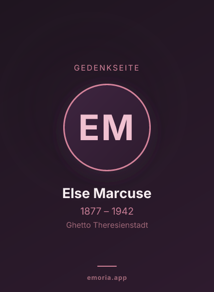 Gedenkportrait von Else Marcuse