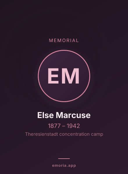 Memorial portrait of Else Marcuse