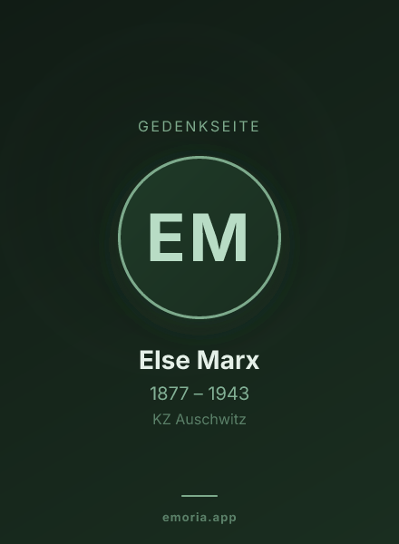 Gedenkportrait von Else Marx