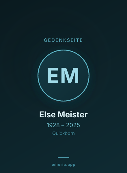 Gedenkportrait von Else Meister