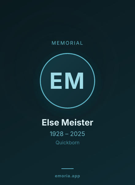 Memorial portrait of Else Meister