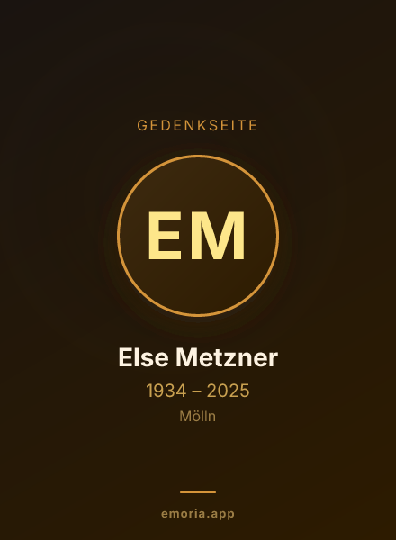 Gedenkportrait von Else Metzner
