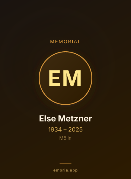 Memorial portrait of Else Metzner