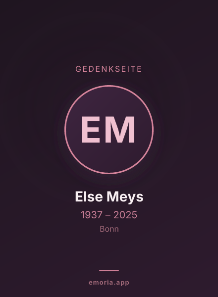Gedenkportrait von Else Meys
