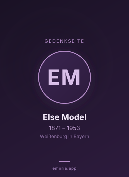 Gedenkportrait von Else Model