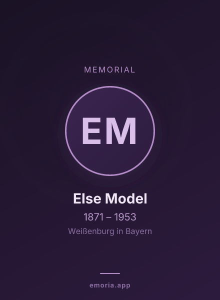 Memorial portrait of Else Model
