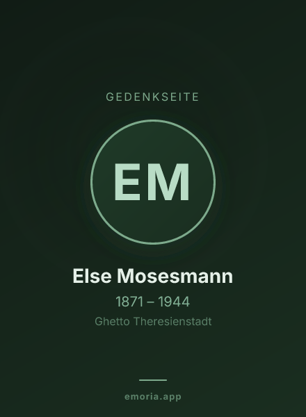 Gedenkportrait von Else Mosesmann