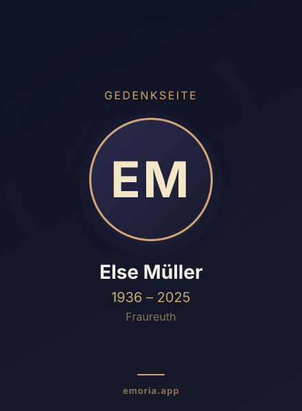 Gedenkportrait von Else Müller