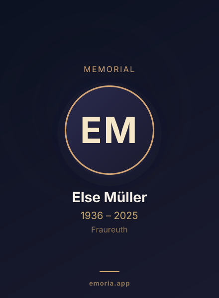 Memorial portrait of Else Müller