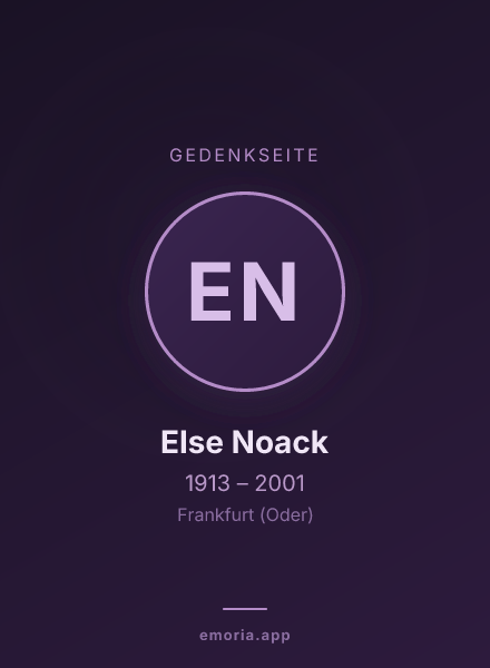 Gedenkportrait von Else Noack