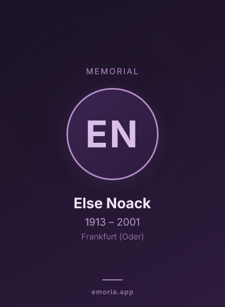 Memorial portrait of Else Noack