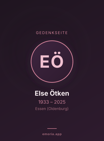 Gedenkportrait von Else Ötken
