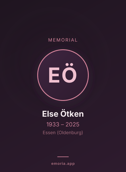Memorial portrait of Else Ötken