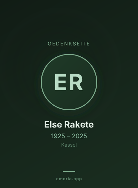 Gedenkportrait von Else Rakete