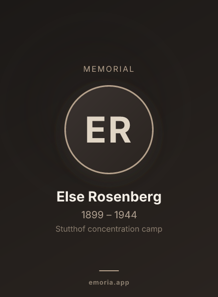 Memorial portrait of Else Rosenberg
