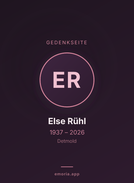 Gedenkportrait von Else Rühl