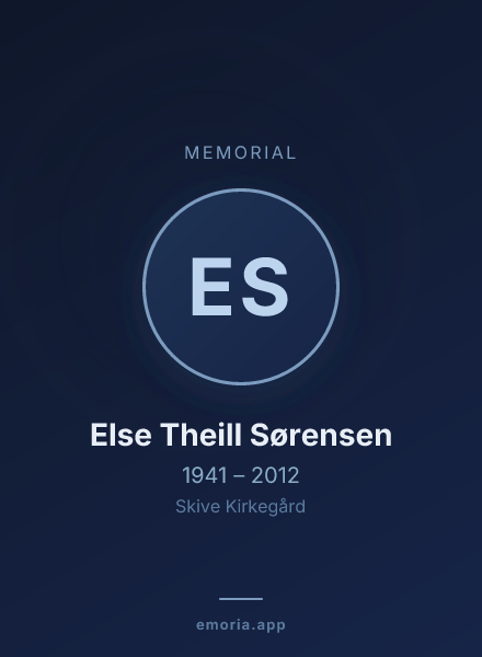 Memorial portrait of Else Theill Sørensen