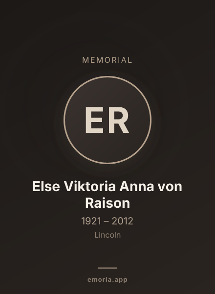 Memorial portrait of Else Viktoria Anna von Raison