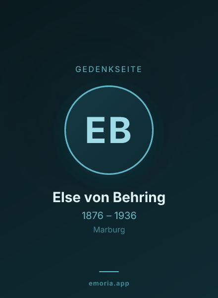 Gedenkportrait von Else von Behring
