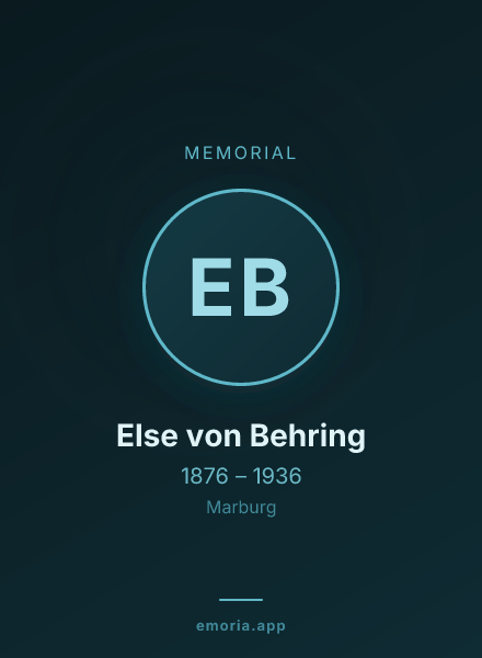 Memorial portrait of Else von Behring