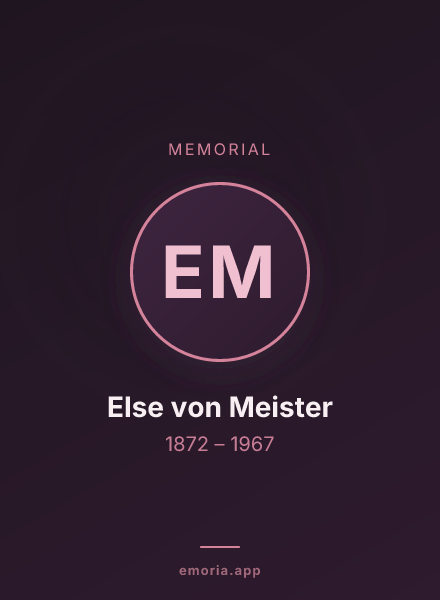 Memorial portrait of Else von Meister