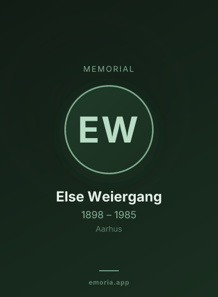 Memorial portrait of Else Weiergang