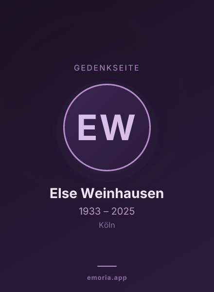 Gedenkportrait von Else Weinhausen