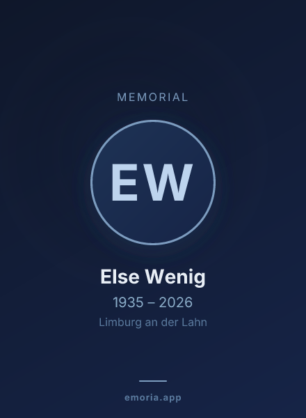Memorial portrait of Else Wenig
