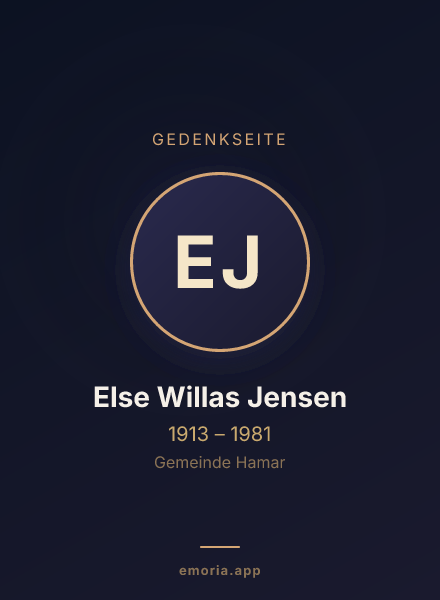 Gedenkportrait von Else Willas Jensen