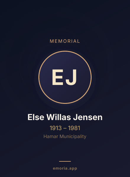 Memorial portrait of Else Willas Jensen