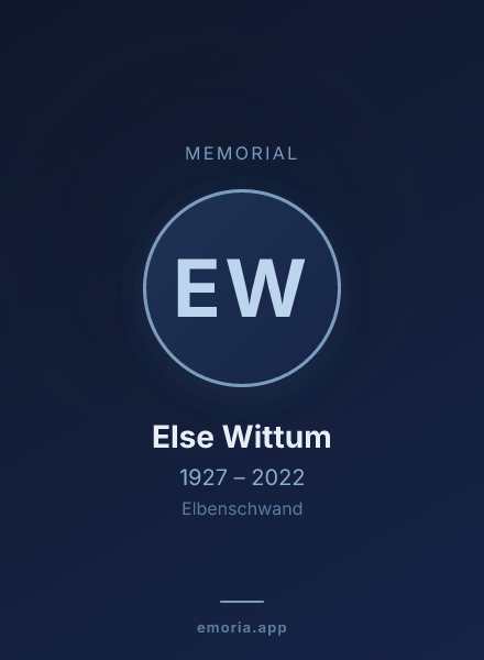 Memorial portrait of Else Wittum